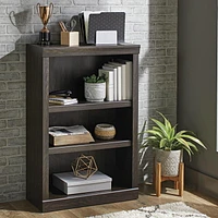 Sauder® Collection Glendale Bibliothèque 3 tablettes Finition chêne foncé, 423493