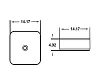 American Imaginations -in. W Above Counter Bathroom Vessel Sink For Deck Mount Deck Mount Drilling AI