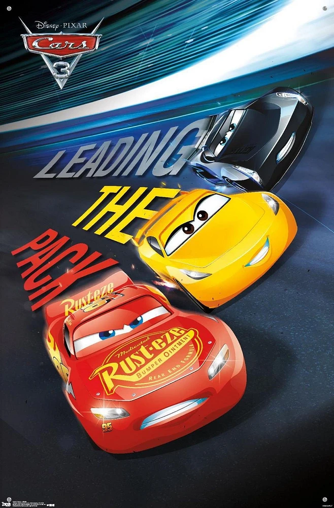 Disney Pixar Cars 3 - Group Wall Poster, 22.375" x 34" Framed