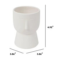 Create Basics Paintable Ceramic Face Planter, Paintable Ceramic Face Planter