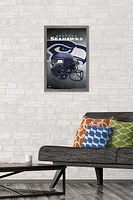NFL Seattle Seahawks - Helmet 16 Wall Poster, 14.725" x 22.375" Framed