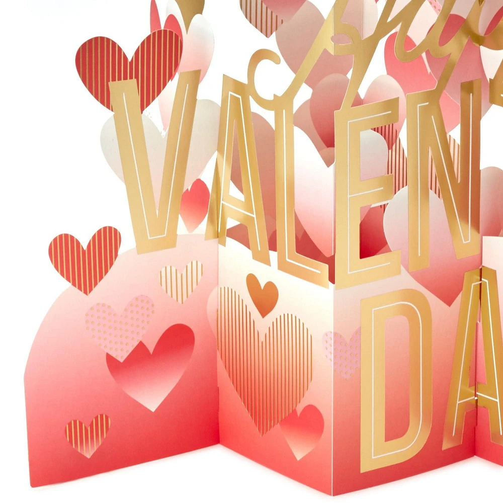 Hallmark Paper Wonder Jumbo 3D Pop-up Valentine's Day Card or Centerpiece (Happy Valentine's Day Hearts)