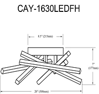Carly Flush Mount - 43W - Aged Brass - White Silicone Diffuser