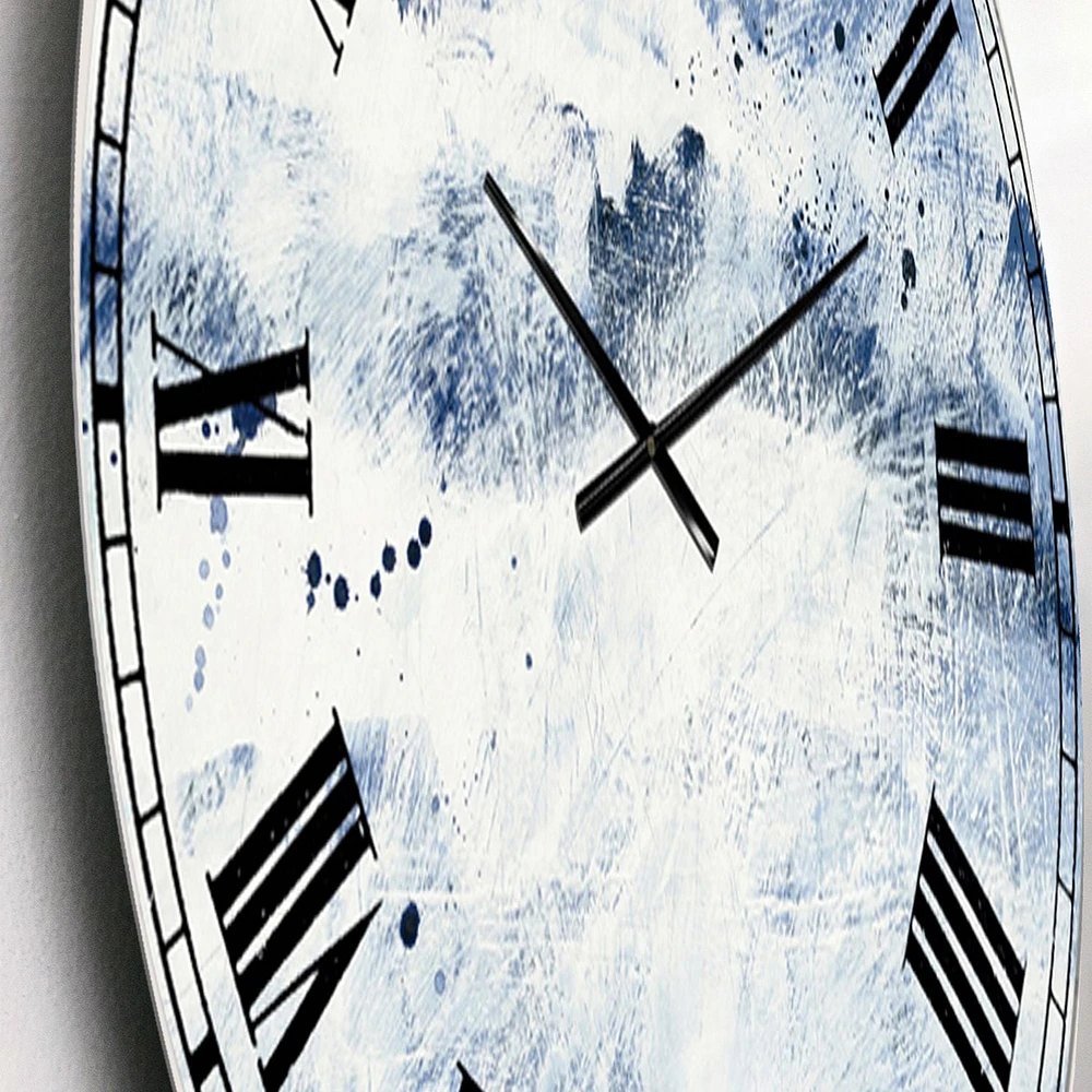 Designart Effacement bleu horloge murale