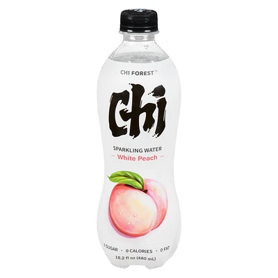 White Peach Flavor Sparkling Water - Bottle, 480ml