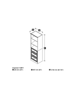 Bestar Versatile 25W Closet Organizer with Drawers in white