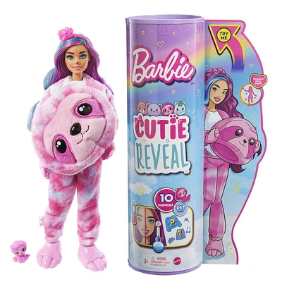 Barbie-Poupée Cutie Reveal-Costume de paresseux et 10 surprises