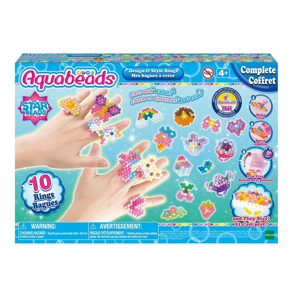 Aquabeads Anneaux de Conception et de Style Kit Complet de Perles d'Art et d'Artisanat pour Enfants, Plus de 1 000 Perles