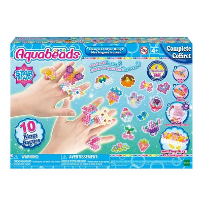 Aquabeads Anneaux de Conception et de Style Kit Complet de Perles d'Art et d'Artisanat pour Enfants, Plus de 1 000 Perles