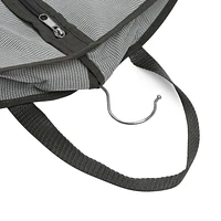 Mainstays Sac à vêtements pour le voyage et le rangement, respirant, avec fermeture éclair, poignées de transport pour pliage pour costumes robes manteaux, gris Taille de l'article:61cm x 7.6cm x 137.2cm; Couleur grise