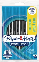 Stylos à bille Write Bros. de Paper Mate à pointe moyenne de 1 mm en noir