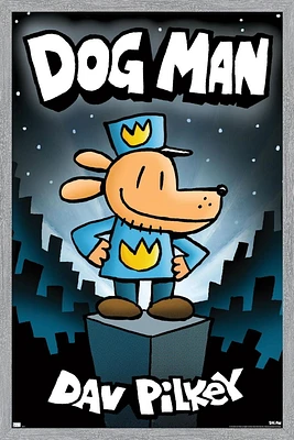 Dog Man - Book Cover (2016) Wall Poster, 22.375" x 34" Framed