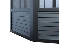 Florence Solarium Metal Roof 12'x15' Black