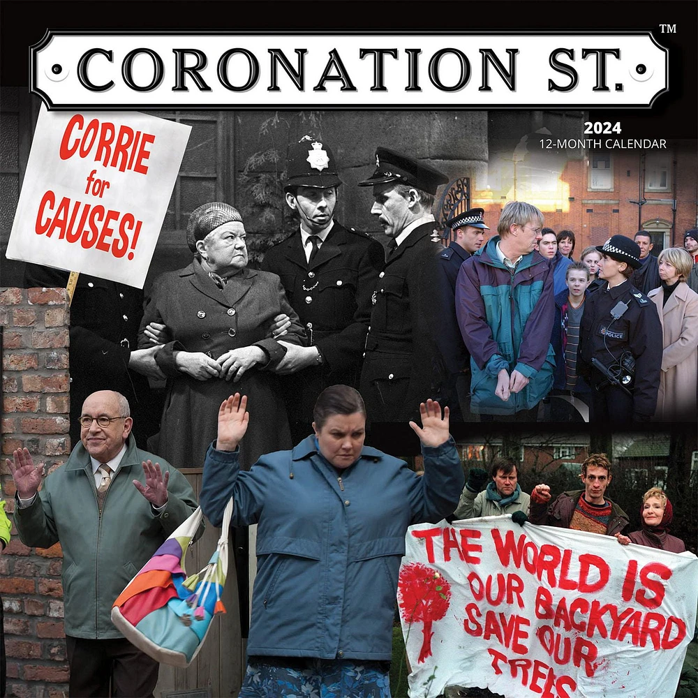 Wyman Publishing Coronation Street 2024 12x24 Inch Square Wall Calendar, 9781525611476