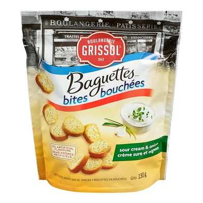 Boulangerie Grissol Baguettes Bites Sour Cream & Onion, Dare