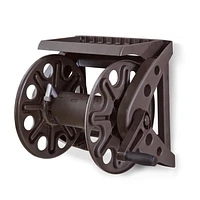 Liberty Garden 512 Wall Mounted Hose Reel with Shelf - Bronze