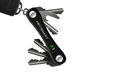 KeySmart Pro Compact Key Holder with Tile Smart Location - Black