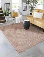 ECARPET Poppy 4'0" x 6'0" Traditional Area Rug for Living Room, Bedroom, Dining Room, Entrance, Hallway and More.