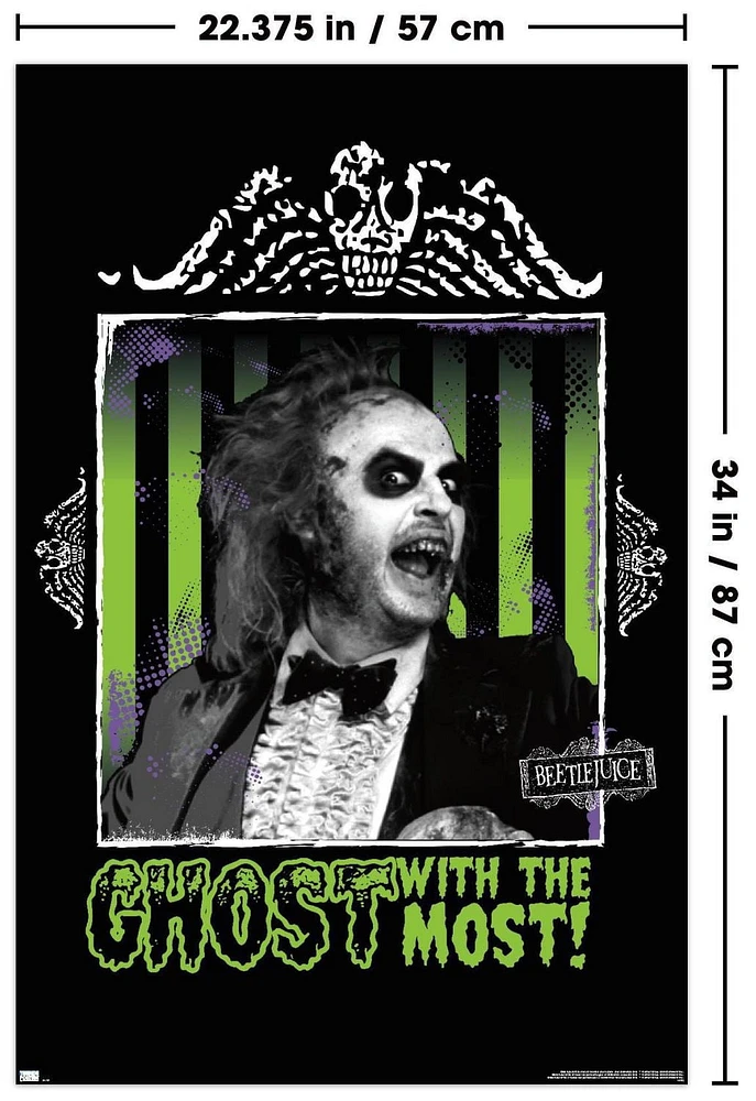 Beetlejuice - Ghost With The Most Wall Poster, 22.375" x 34"