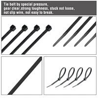 WorkPro 4 inch 18lb Cable Ties Black 100 Piece, for Plumping, Electric, Home and DIY Use, Nylon<br>Easy and economical