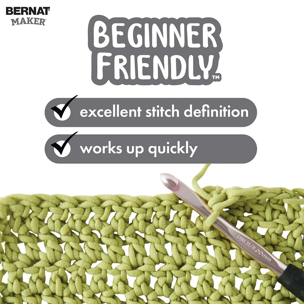Bernat® Maker™ #5 Bulky Cotton Yarn, 8.8oz/250g 317 Yards