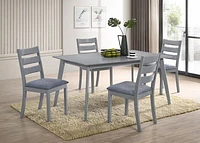 Table de salle à manger en bois massif Aerys Nelson en gris