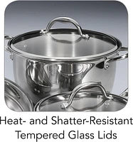 Tramontina 80154/567DS Tri-Ply Base Stainless Steel Cookware Set, Induction Clear, 9-Piece