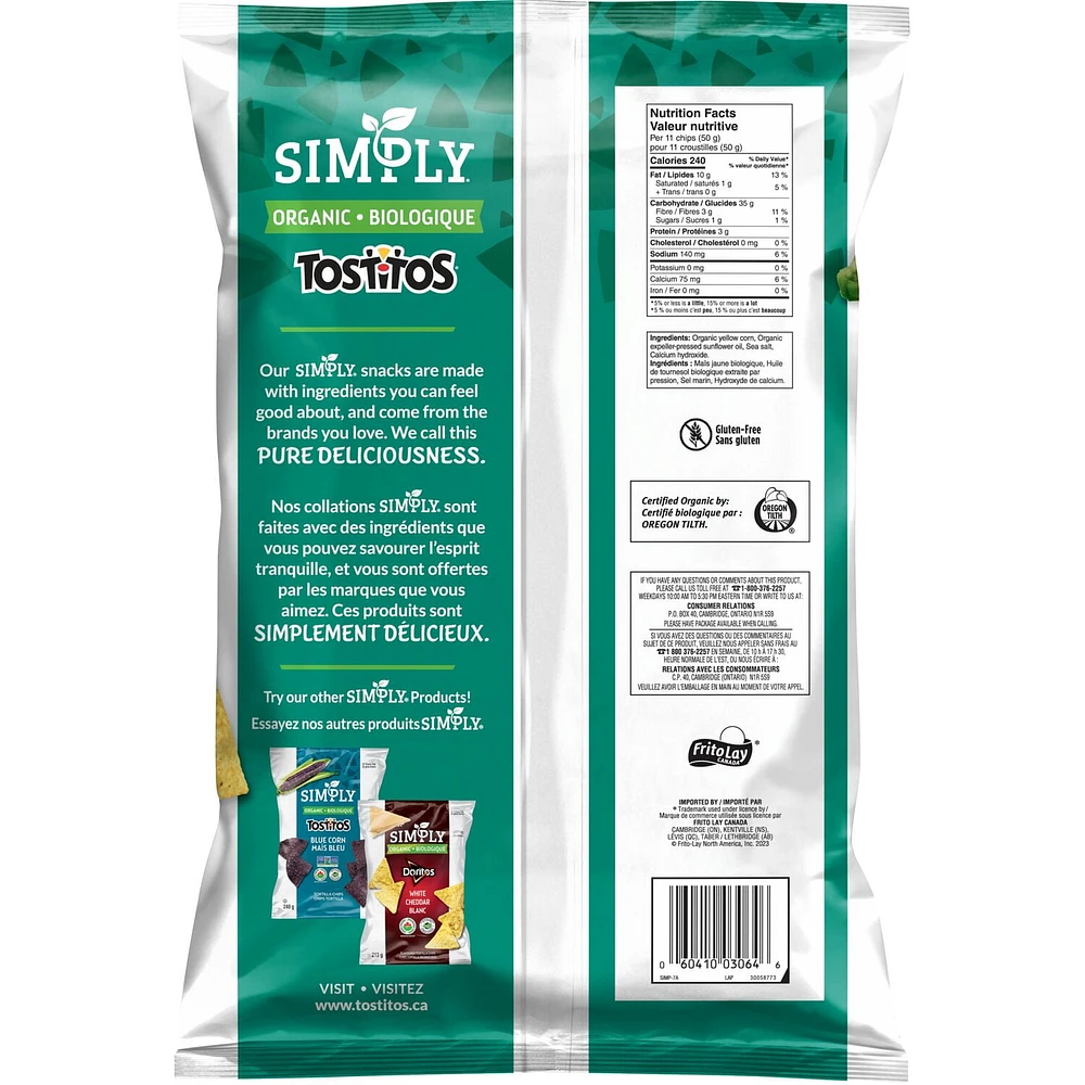 Chips tortilla Simply TOSTITOS Maïs jaune 240g