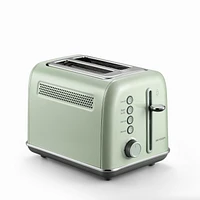 Stainless Steel 2-Slice Retro Toaster DT620, Bagel and Muffin Function, 7-Shade Settings.