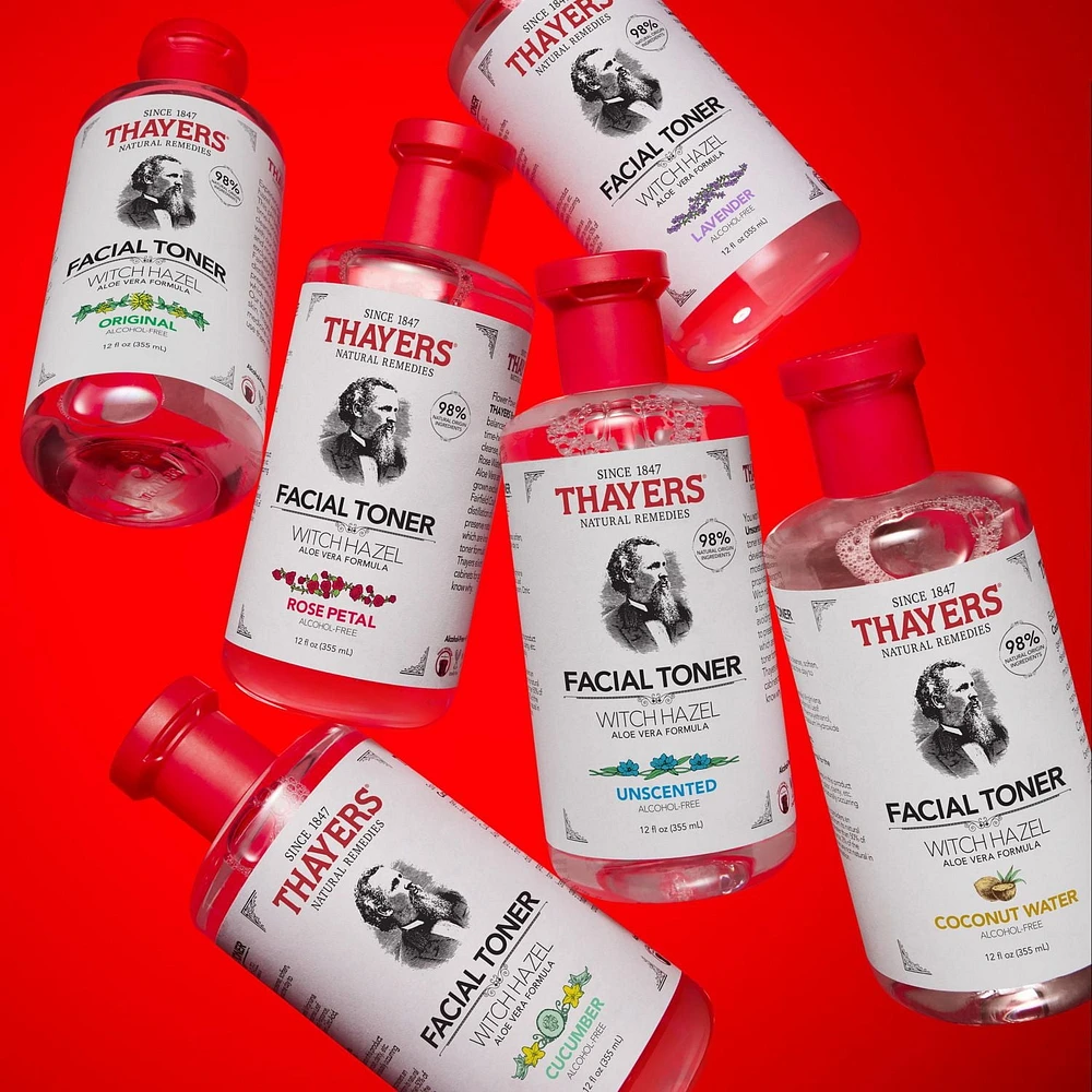 THAYERS Tonique Visage Non Parfumé Sans alcool formule à l'hamamélis et à l'aloès 355ml Tonique Visage Sans Alcool