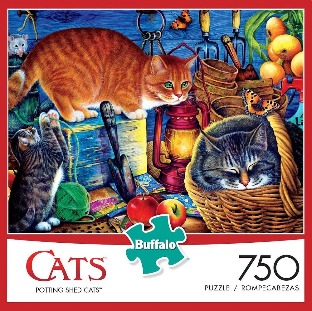 Buffalo Games Cats Le puzzle Potting Shed Cats en 750 pièces