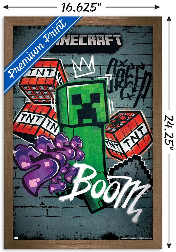 Minecraft - Creeper Do Not Enter Wall Poster, 22.375" x 34"