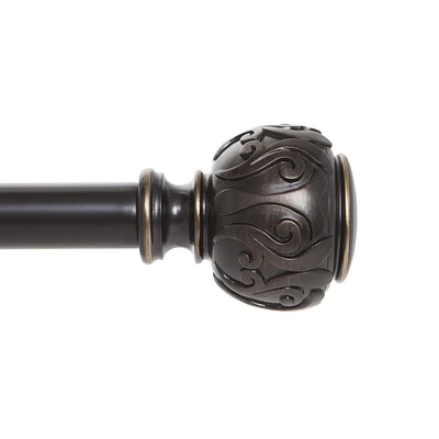 ENSEMBLE DE TRINGLE À RIDEAUX HOMETRENDS, DIAMÈTRE DE 1", LONGUEUR 60 À 144", BRONZE Ensemble de tringle à rideaux