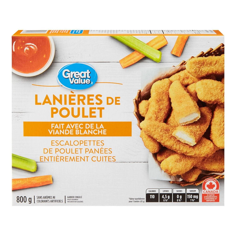 Great Value Chicken Strips, 800 g