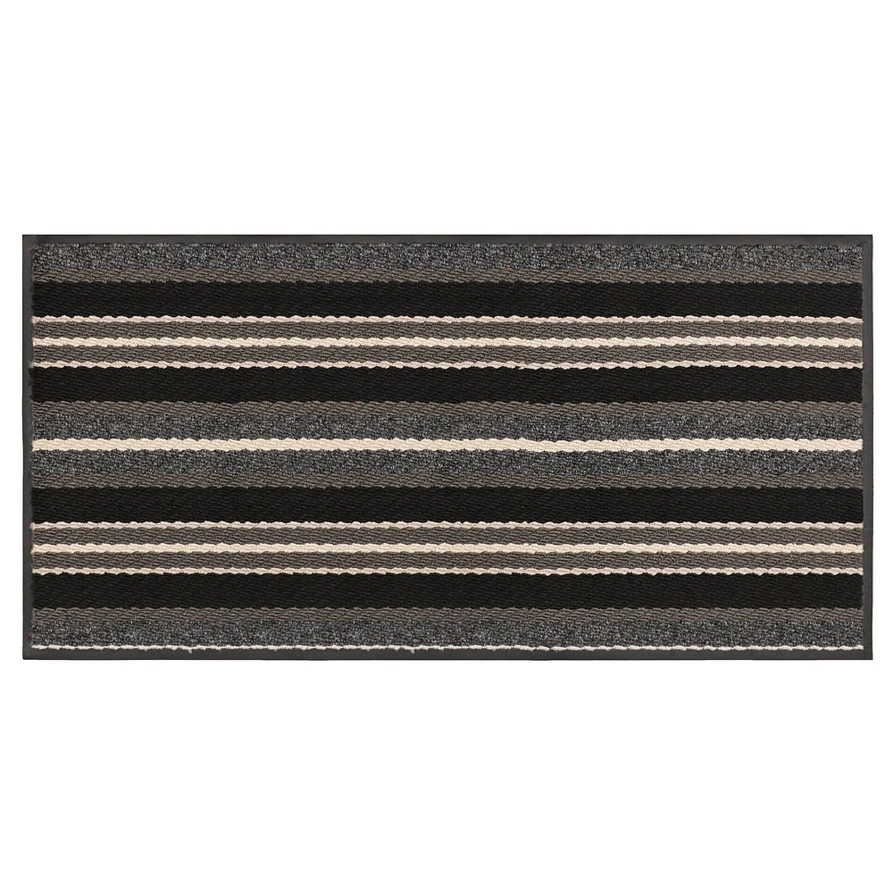 Tapis Discovery gris à endos de vinyle de 2 x 4 pi 2' x 4', Résistant Aux Taches