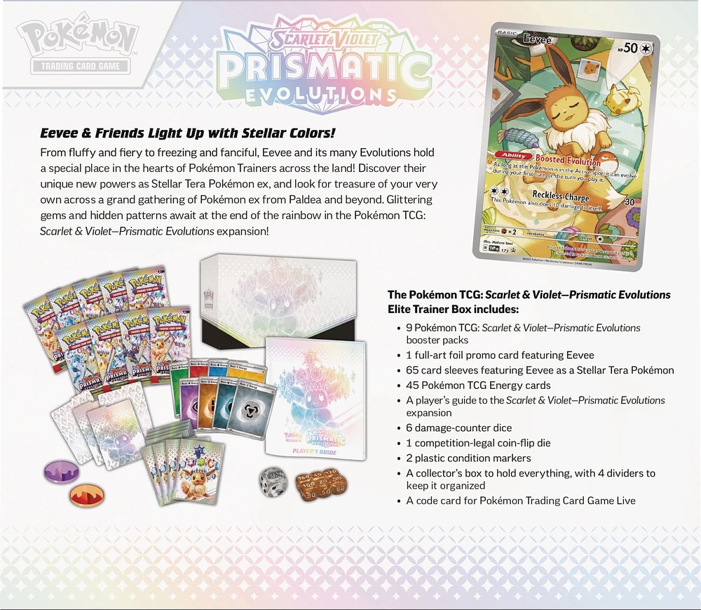 Scarlet & Violet—Prismatic Evolutions Elite Trainer Box