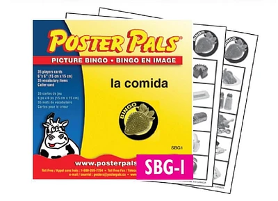 Ens. jeu de bingo Cuisine en Espagnol de Poster Pals