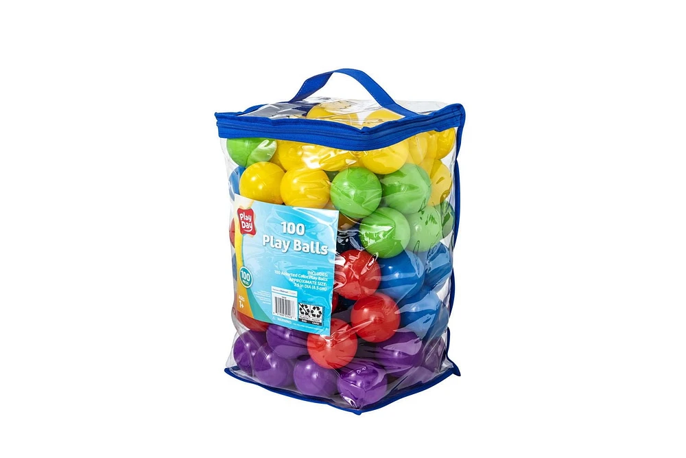 Ensemble de 100 Balles Play Day 100 balles de jeu assorties