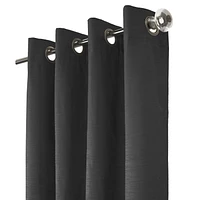 Liama pair de rideaux à oeillets 100% opaques par Thermaplus - 52 po x 63 po, noir
