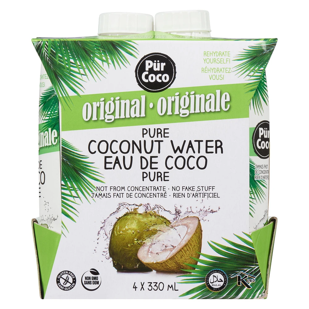 Eau de coco pure Pür Coco 4x330ml