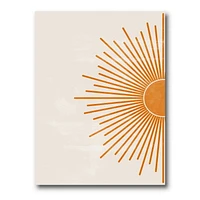 Designart Imprimé soleil orange I Art mural sur toile