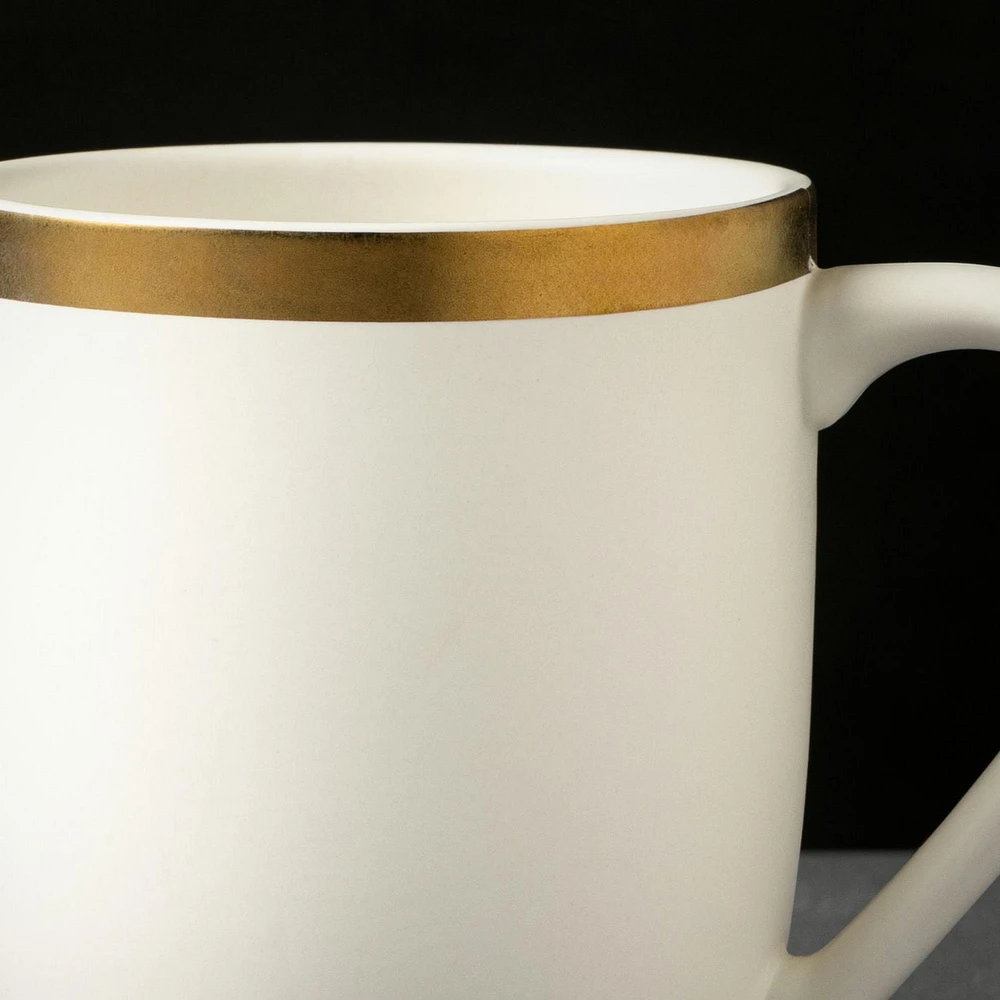 Thyme & Table Stoneware Mug, Everest Collection, White, Mug