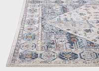 Vesta Cream and Blue Woven Area Rug