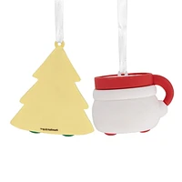Décorations Hallmark de Noël (Tasse de lait pour le père Noël et biscuit, peluches magnétiques Better Together), ensemble de 2 peluches