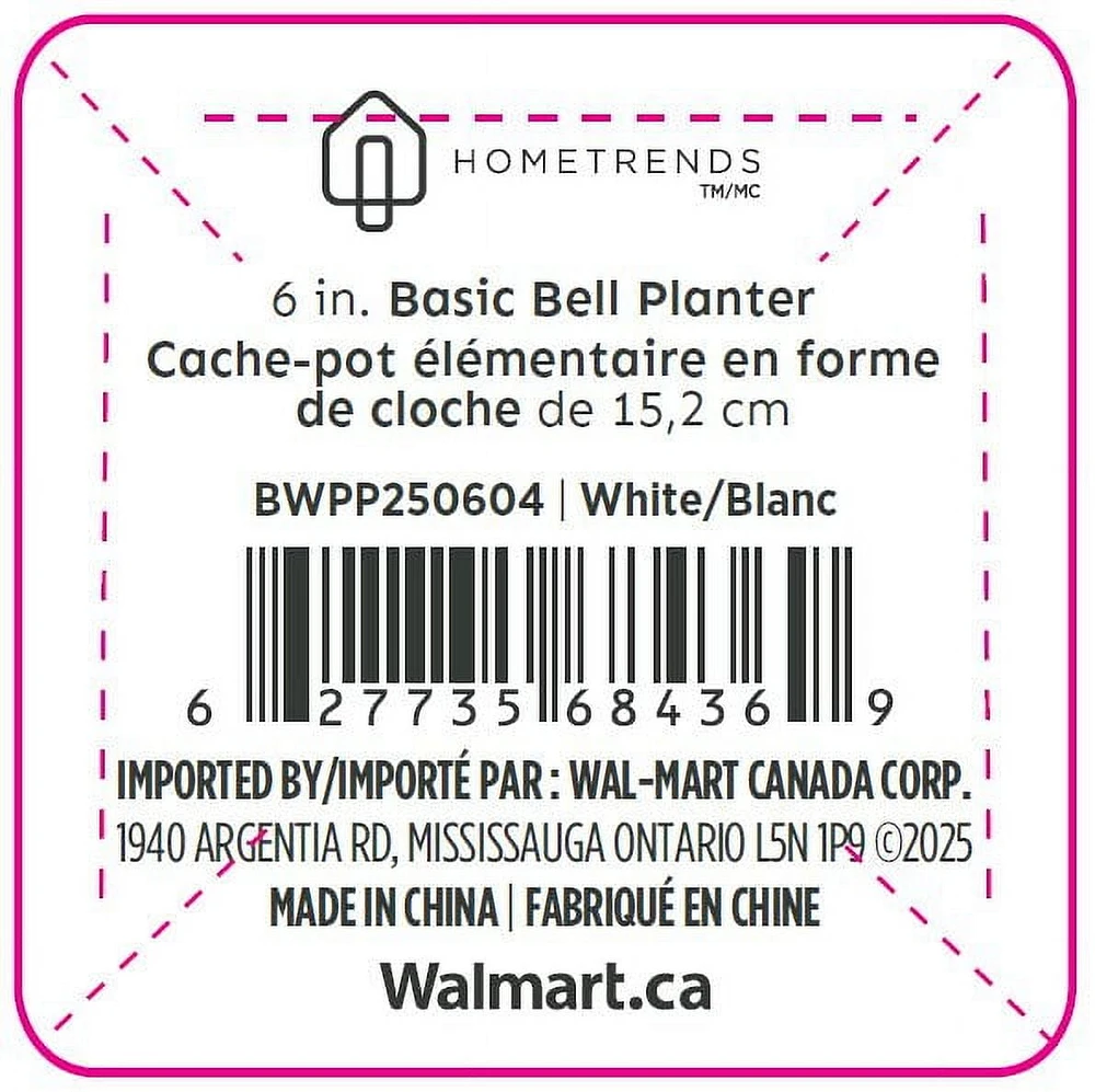 Hometrends Cache-pot élémentaire en formede cloche