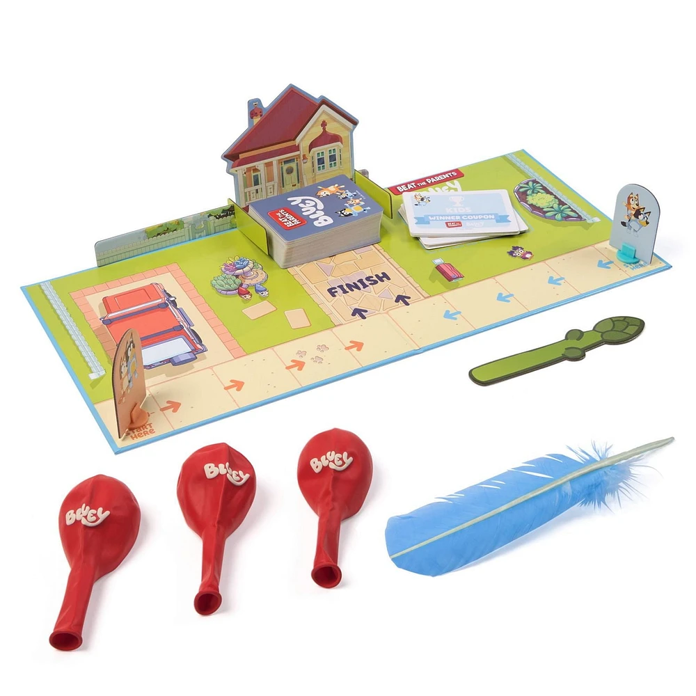 Spin Master Games, Bluey Beat the Parents, Head-to-Head Trivia & Challenge Bluey Family Games, Activity Game, Games for Family Game Night, For Ages 5+