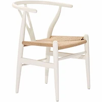Nicer Furniture chaise de style Wegner en blanc (set de 2)