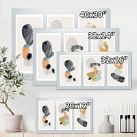 Designart Minimalistic Compostion of Organic Shapes I Canvas Wall Art