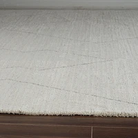 Tapis d'interieur abstrait Rug Branch Casa, beige creme, boheme - Salon, chambre, salle à manger et cuisine<br>