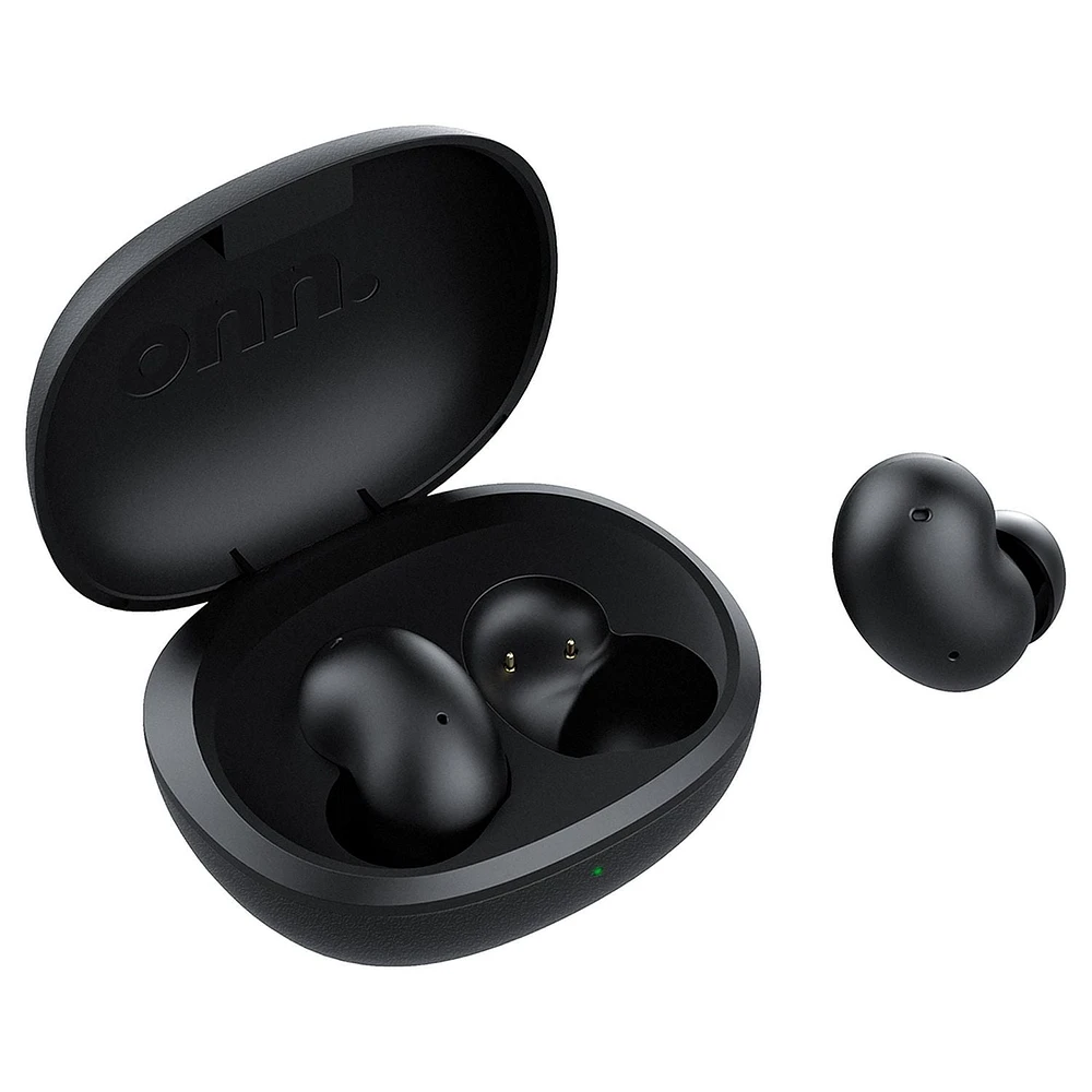 onn. Wireless Active Noise Cancelling/Ambient Sound In-Ear Earphones with Charging Case, Up to 24 Hours Playtime